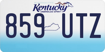 KY license plate 859UTZ