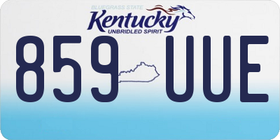 KY license plate 859UUE