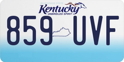 KY license plate 859UVF