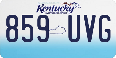 KY license plate 859UVG