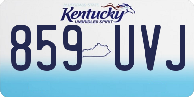 KY license plate 859UVJ
