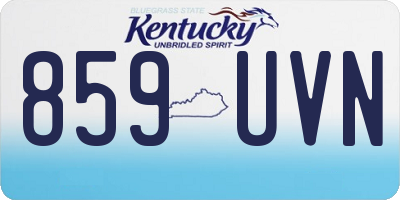 KY license plate 859UVN