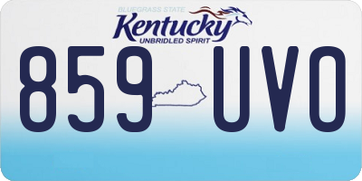 KY license plate 859UVO
