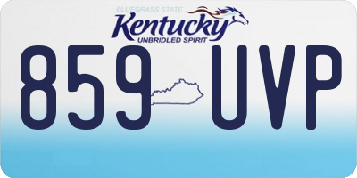 KY license plate 859UVP