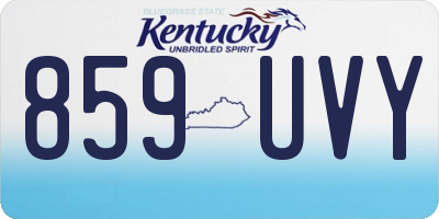 KY license plate 859UVY