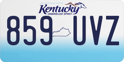KY license plate 859UVZ