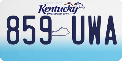 KY license plate 859UWA