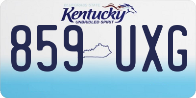 KY license plate 859UXG