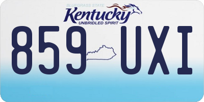 KY license plate 859UXI