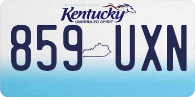 KY license plate 859UXN