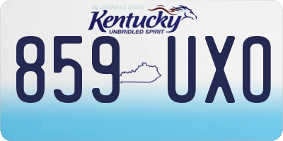 KY license plate 859UXO