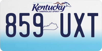 KY license plate 859UXT