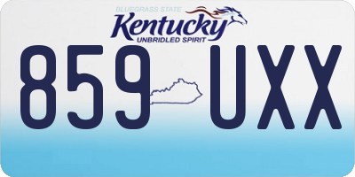 KY license plate 859UXX