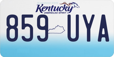 KY license plate 859UYA
