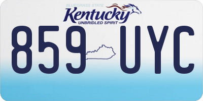 KY license plate 859UYC