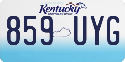 KY license plate 859UYG