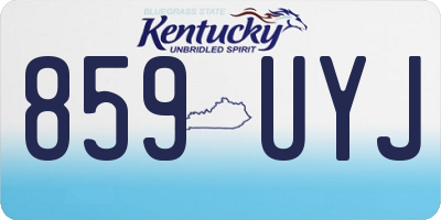 KY license plate 859UYJ