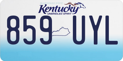 KY license plate 859UYL