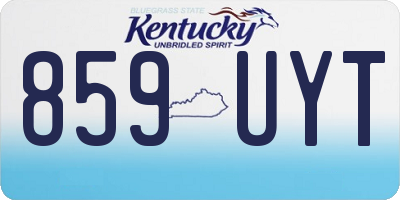 KY license plate 859UYT
