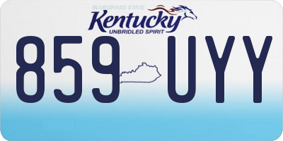 KY license plate 859UYY