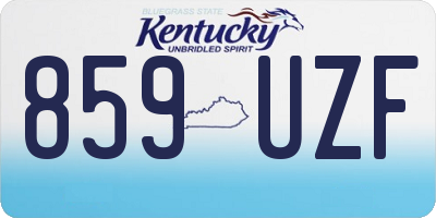 KY license plate 859UZF