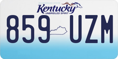 KY license plate 859UZM