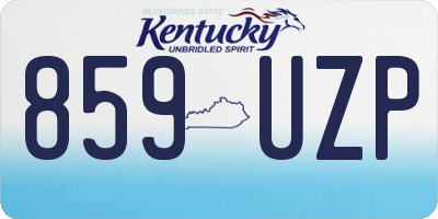 KY license plate 859UZP