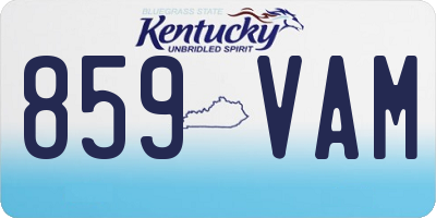 KY license plate 859VAM