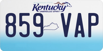 KY license plate 859VAP
