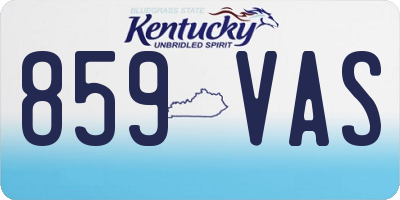 KY license plate 859VAS