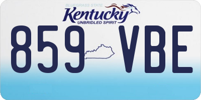 KY license plate 859VBE