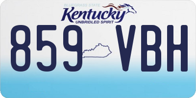 KY license plate 859VBH