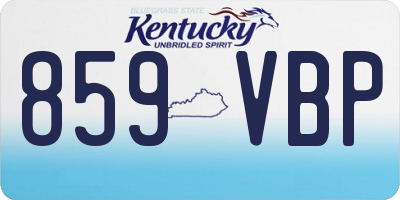 KY license plate 859VBP
