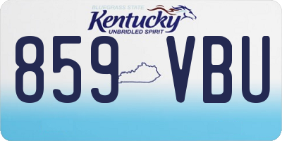 KY license plate 859VBU