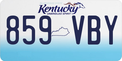 KY license plate 859VBY
