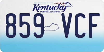 KY license plate 859VCF