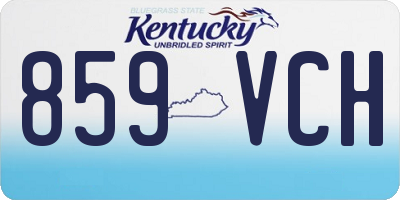 KY license plate 859VCH