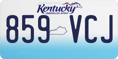 KY license plate 859VCJ