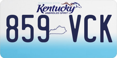 KY license plate 859VCK