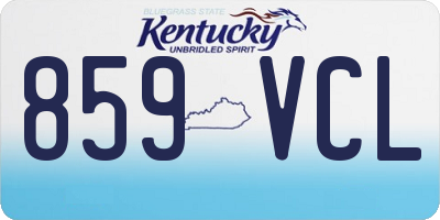 KY license plate 859VCL