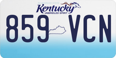 KY license plate 859VCN