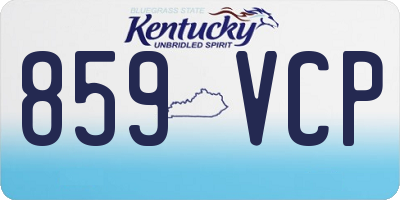 KY license plate 859VCP