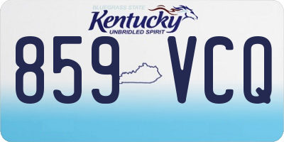 KY license plate 859VCQ