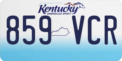 KY license plate 859VCR