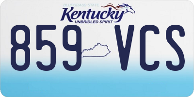 KY license plate 859VCS