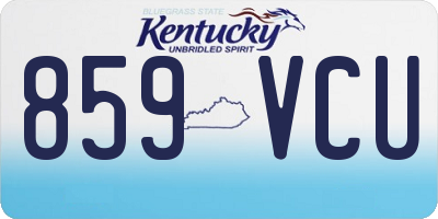 KY license plate 859VCU