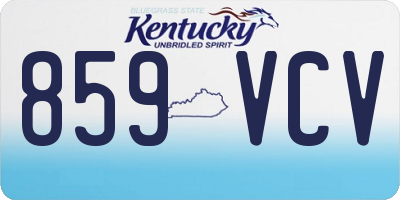 KY license plate 859VCV