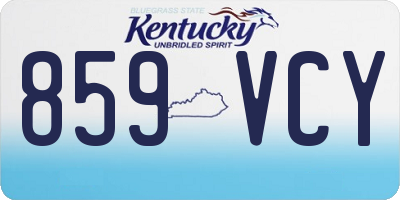 KY license plate 859VCY