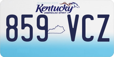KY license plate 859VCZ