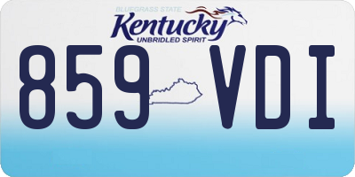 KY license plate 859VDI